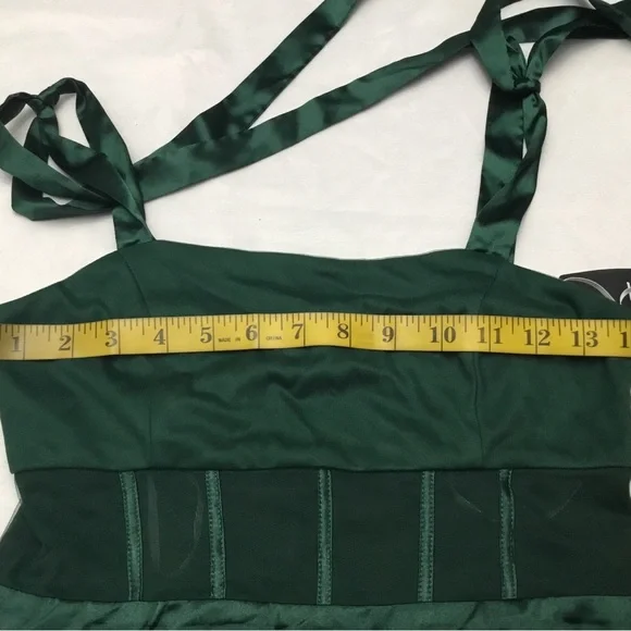 Lulu's Deep Green Layered Maxi Dress - Picture 6 of 12